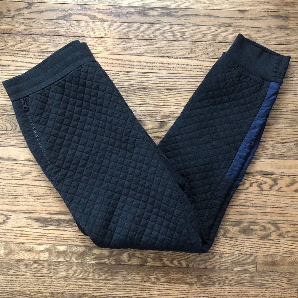 Greyson | Black Quilted Jogger Sweatpants | L
